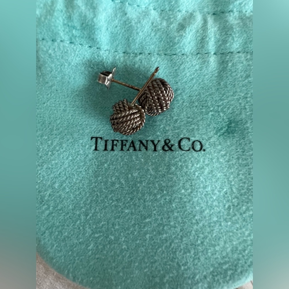 Tiffany & Co. Silver Twist Knot Earrings